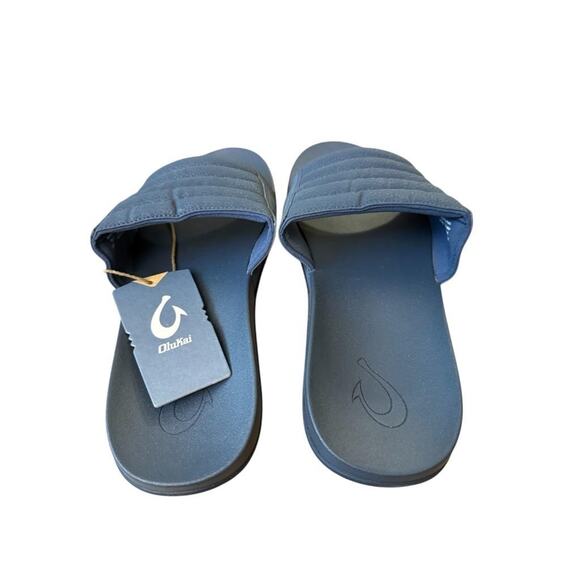 Olukai Mahu \'Olu Navy Blue Slide Men size 14 NEW